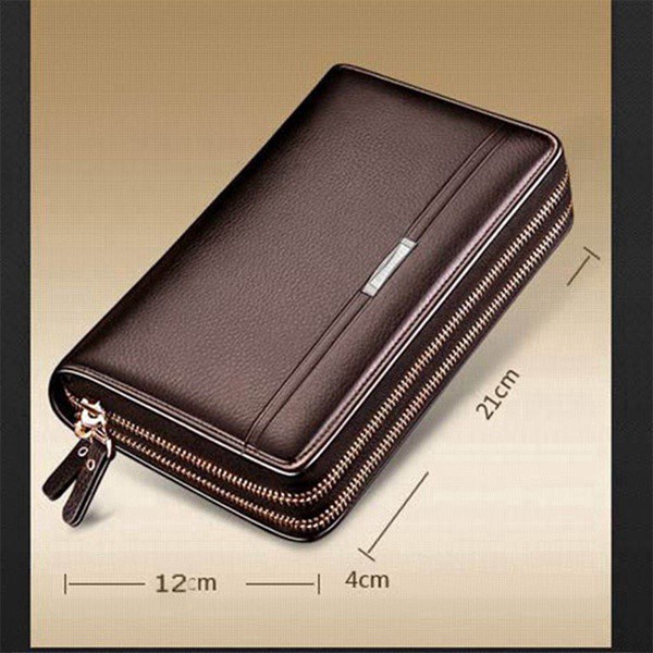 CSONLINEMALL  Dompet Pria Panjang Bahan Kulit PU Leather Premium