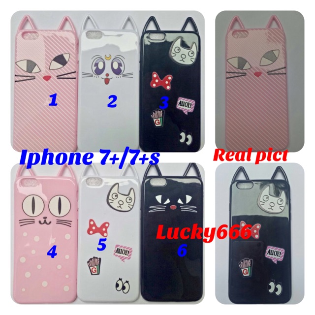Soft case cat 3d iphone 7s+ 7s plus 8 8s 8 plus 8plus 8+ 8s+ 8s plus
