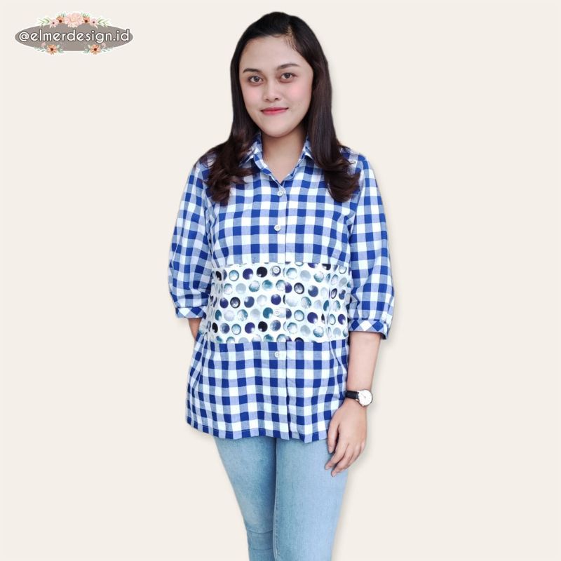 Atasan Kotak Wanita | Kemeja Kotak Wanita | Outer Kotak Wanita