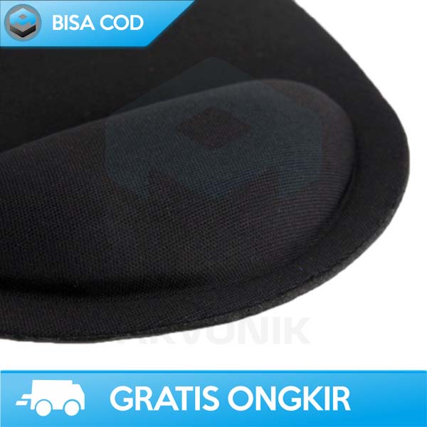 MOUSE PAD POLOS HITAM ULTRA SLIM ANTI SLIP BAHAN LYCRA GEL HALUS EMPUK