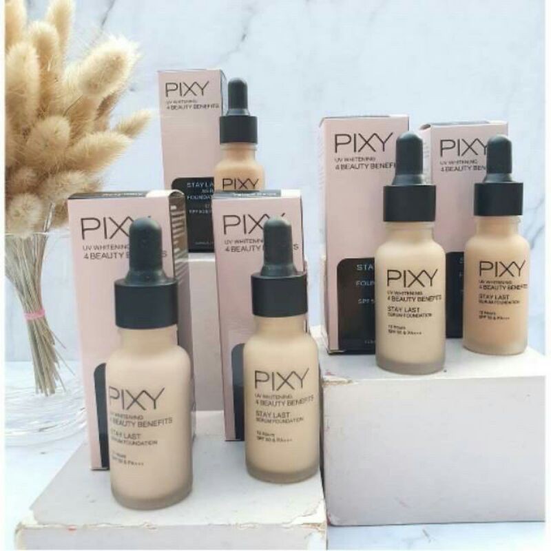 ❤️GROSIR❤️ PIXY STAY LAST SERUM FOUNDATION 4BB