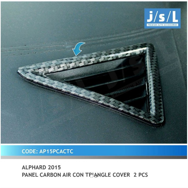 Cover AC segitiga/ air cord triangle cover all new Alphard chrome Carbon wood jsl