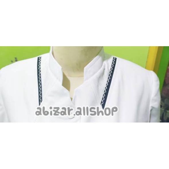 Special Price.. SERAGAM DINAS WASKAT PEMDA PNS GURU PDH WARNA PUTIH LIST HITAM ATASAN SAJA KODE 209 