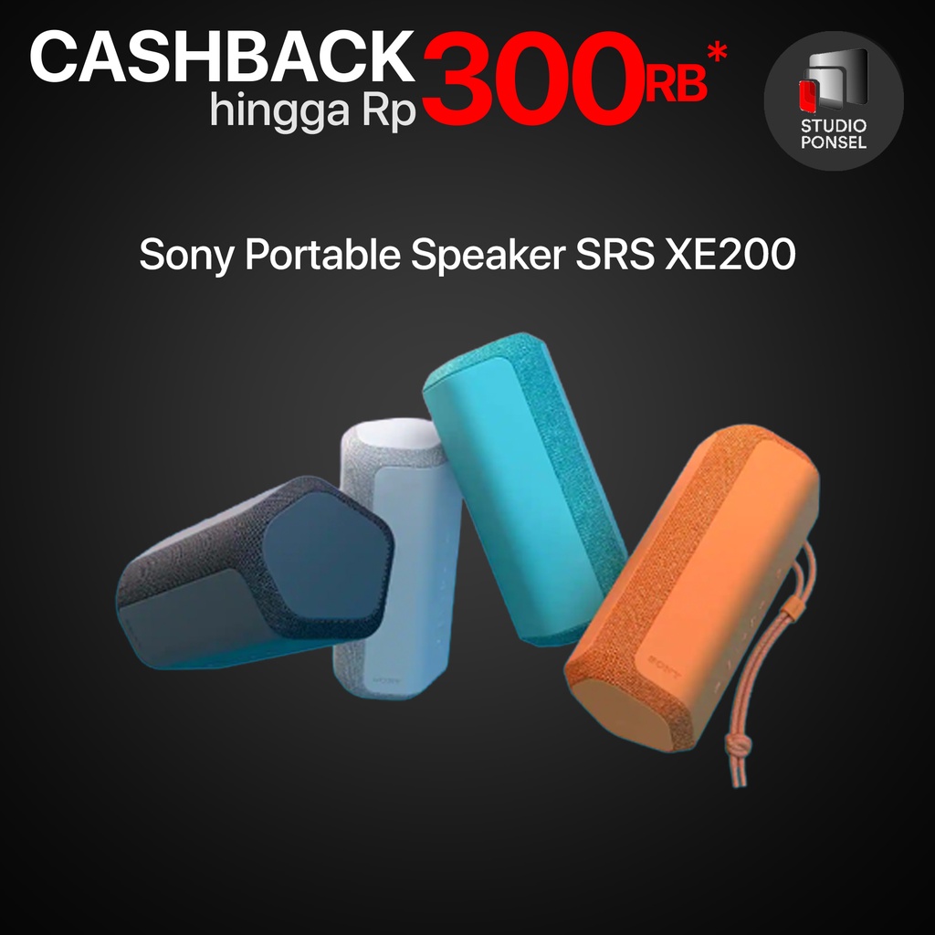 Sony SRS-XE200 Portable Bluetooth Speaker SRS XE 200 Wireless RESMI