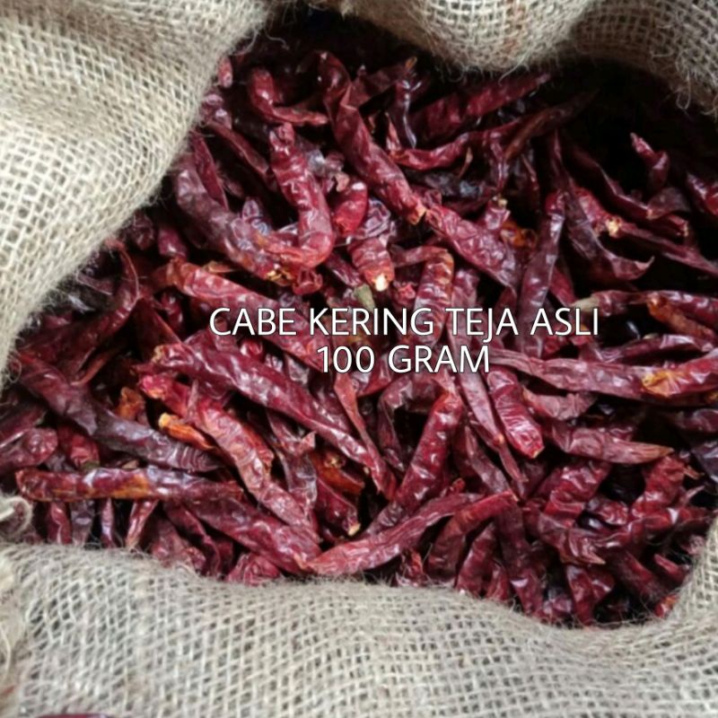 

CABE MERAH KERING 100 GRAM / CABE KERITING / CABE KERING TEJA ASLI