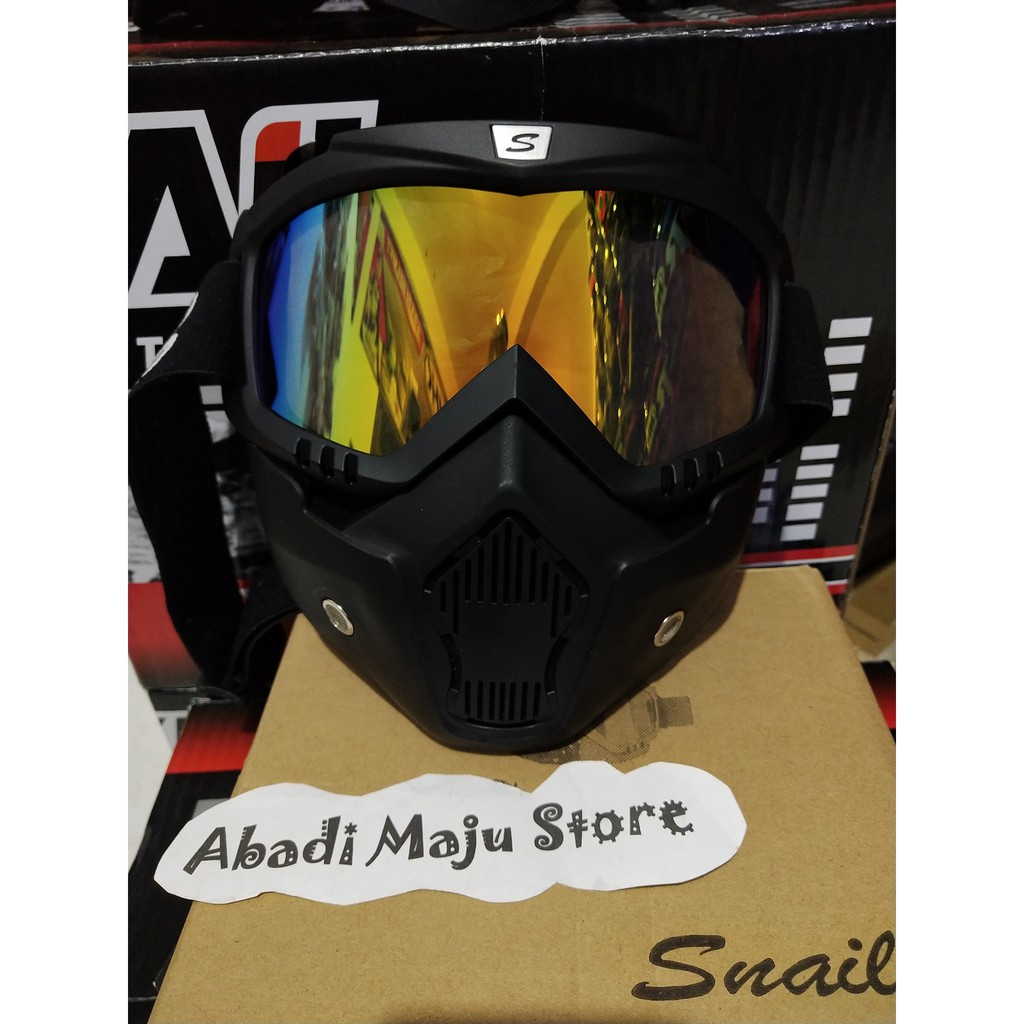 Goggle Mask Snail Rainbow red Original