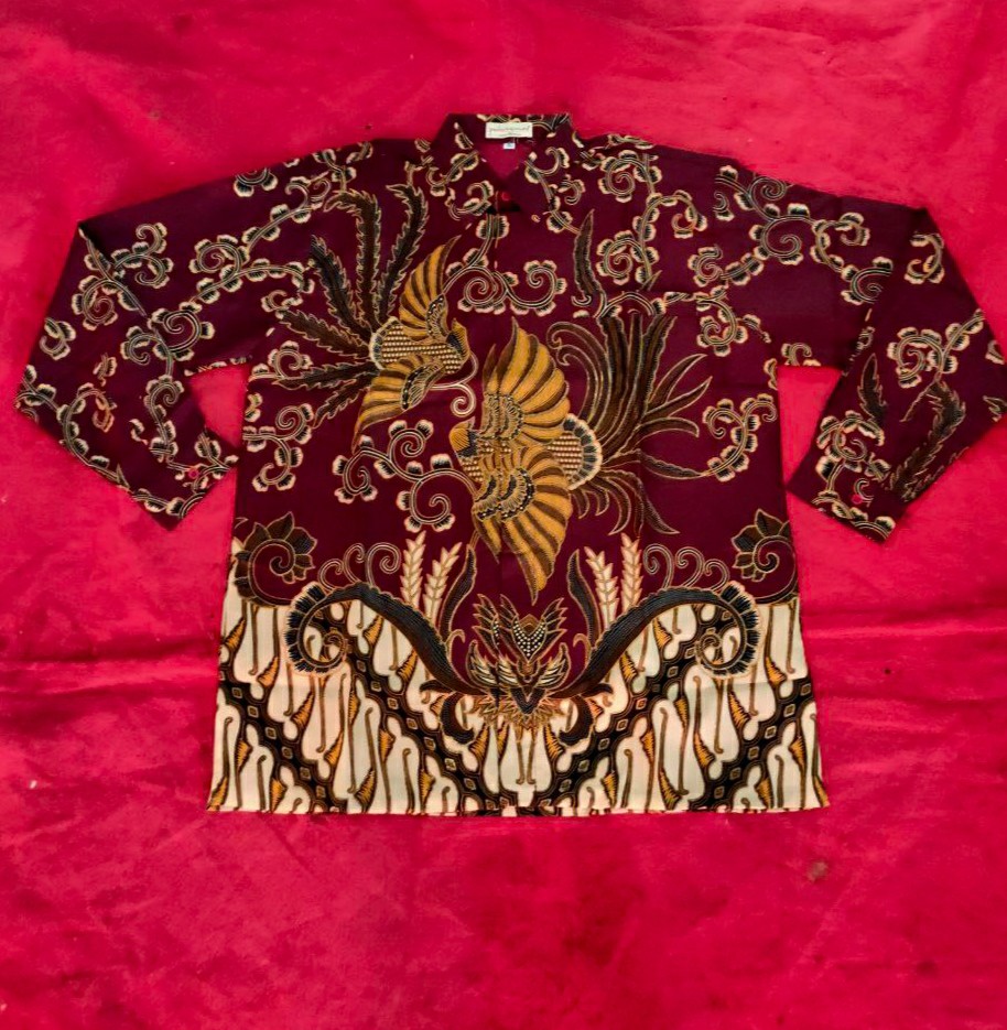 Kemeja Batik Semi Sutra Shyntetic Exclusive Puring Istimewa Pundak Pakai Busa