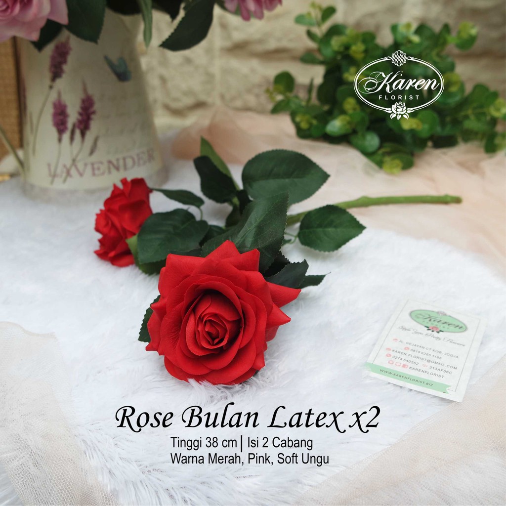 Rose Bulan Latex X2 Bunga grosir artifisial murah 