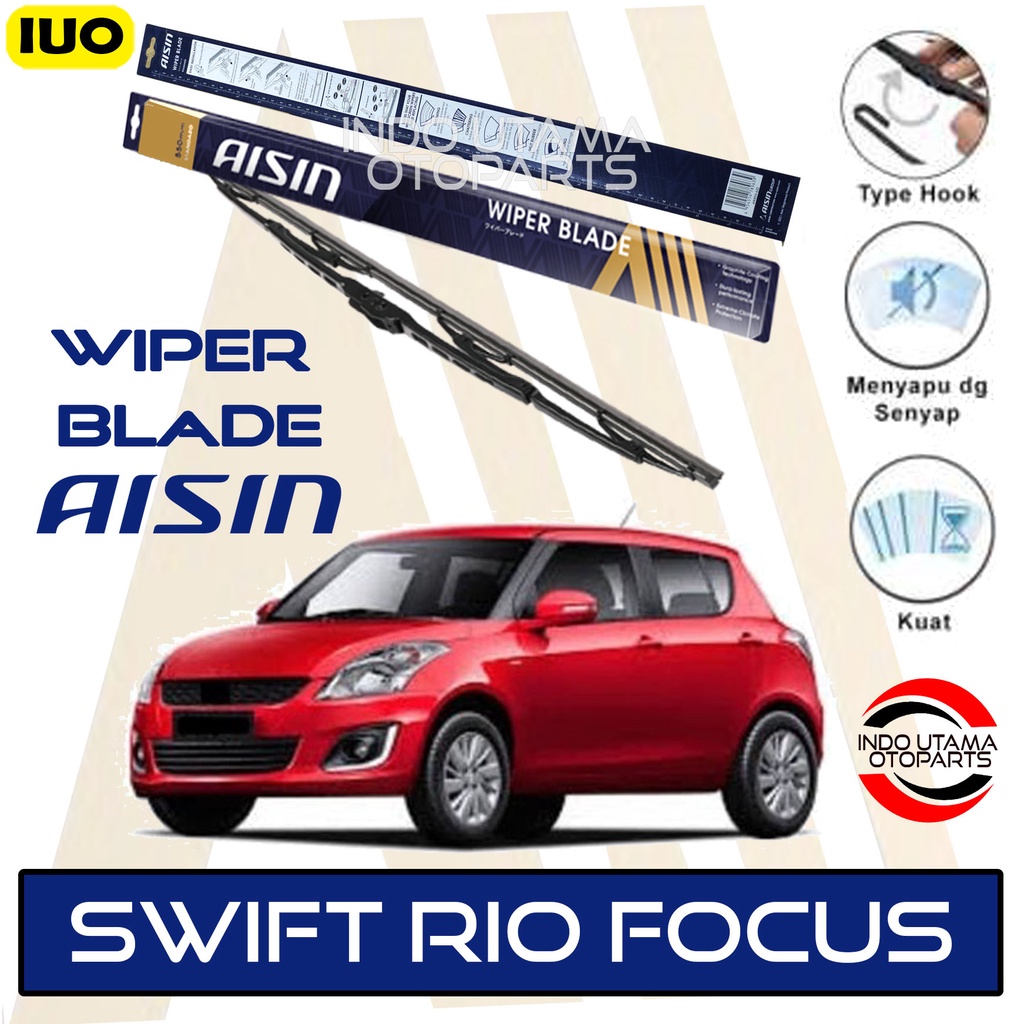 Wiper Mobil Suzuki Swift KIA Rio Ford Focus AISIN Sepasang 18-22&quot; ORI