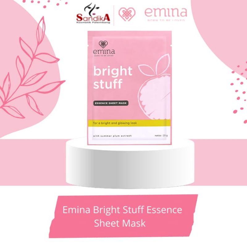 Emina Bright Stuff Essence Sheet Mask 23g (100% Original)/Masker Emina