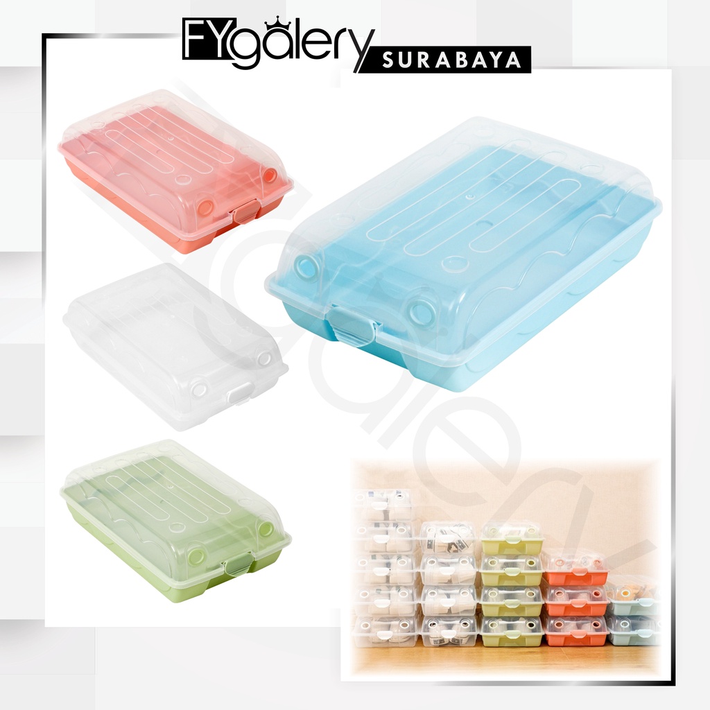 FYGALERYSURABAYA HL0199 Kotak Sepatu Plastik Transparan Penyimpanan Kotak Sepatu Shoes Storage Box