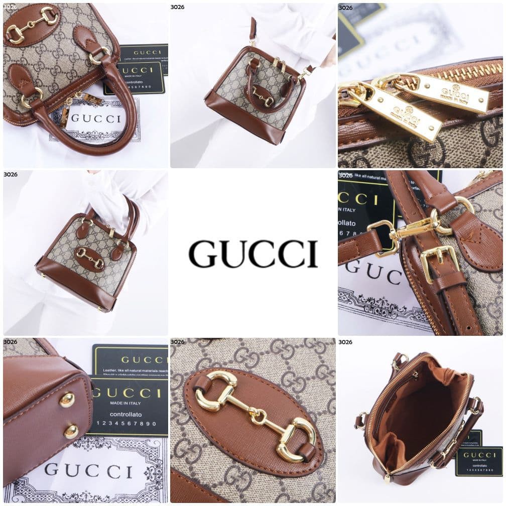 COD ❤️ Tas tote Wanita GG Gucci Hoserbit Tophandle Minibag Premium Kulit new