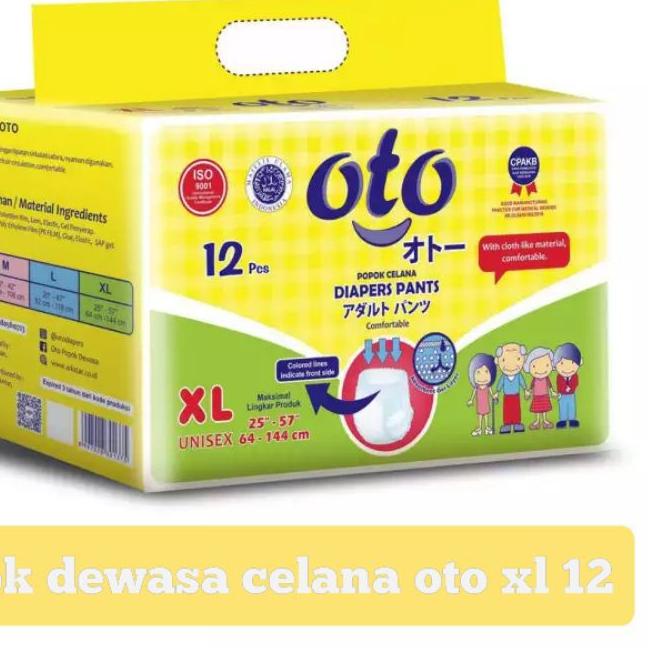 Popok Celana Dewasa Oto XL isi 12 | Diapers Pants