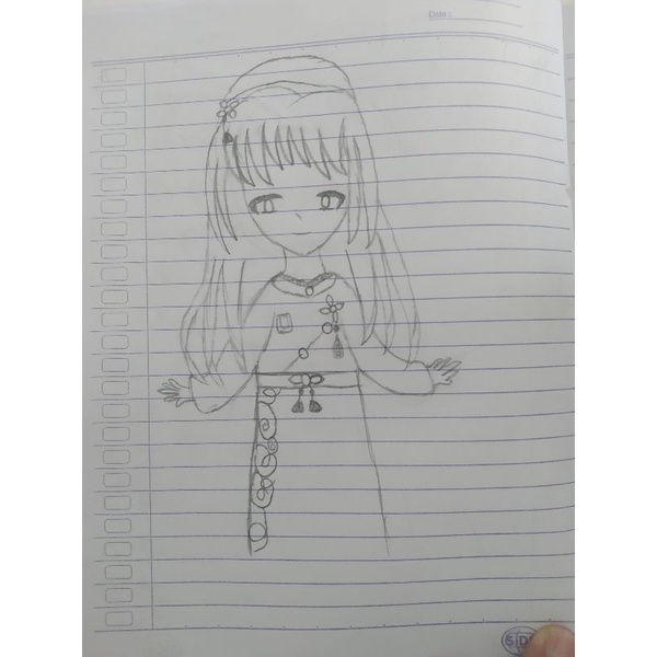 Karya gambar anak sketsa Anime Genshin Impact