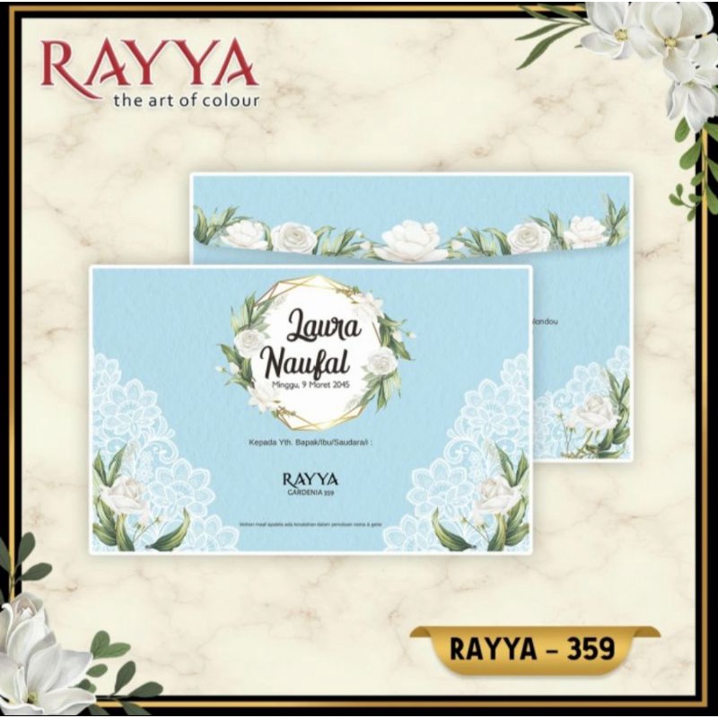 blangko kartu undangan pernikahan Rayya 359
