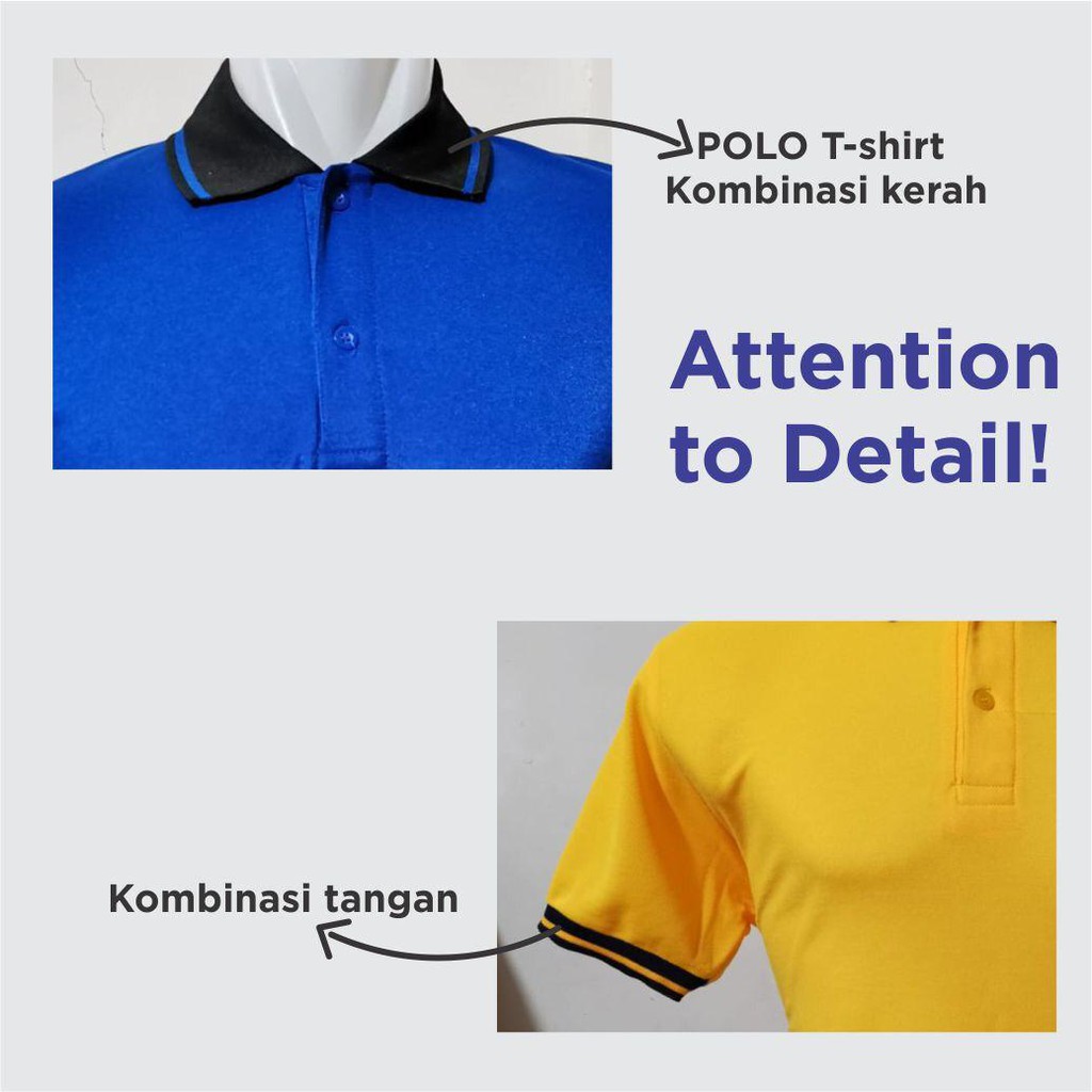 Kaospolos - Kaos polo shirt kerah kombinasi | kaos kerah pria | kaos seragam lengan pendek M L XL XXL