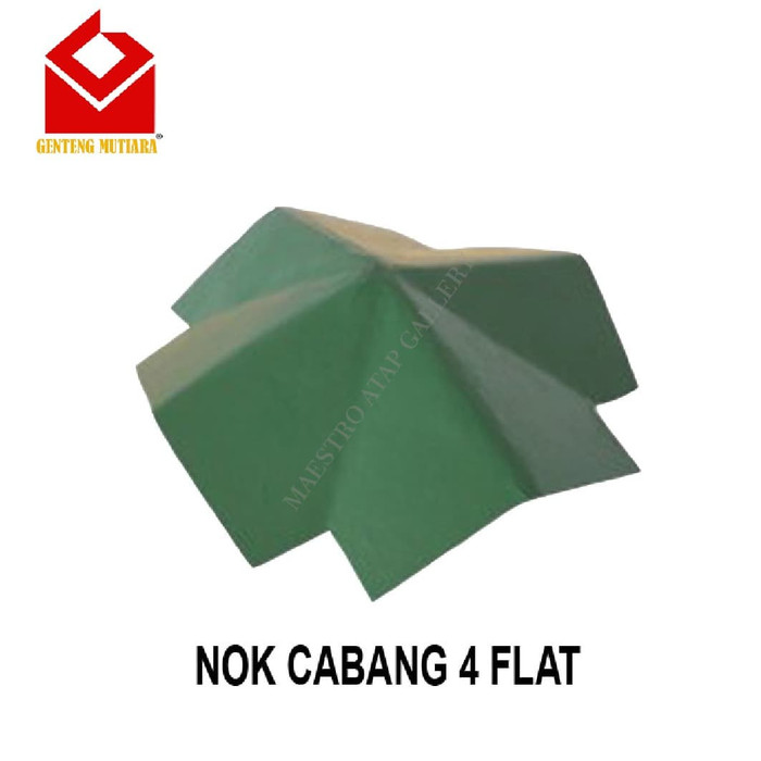 Aksesoris Genteng Beton Mutiara Nok Cabang 4 Flat - Hitam