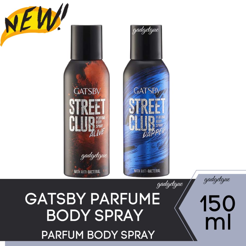 Gatsby parfum body spray street club 150ml alive depper farfum pria parfume pria parfum cowok parfum