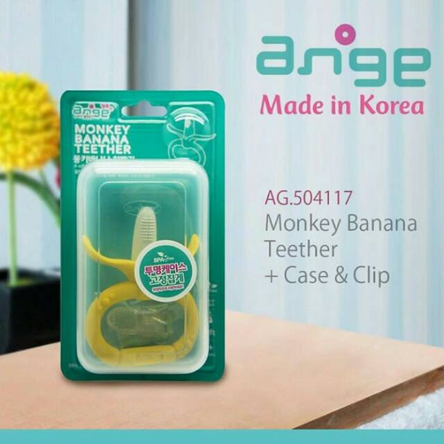 GIGITAN BAYI Ange Monkey Banana Toothbrush Teether /sikat lidah /gigitan bayi 504117