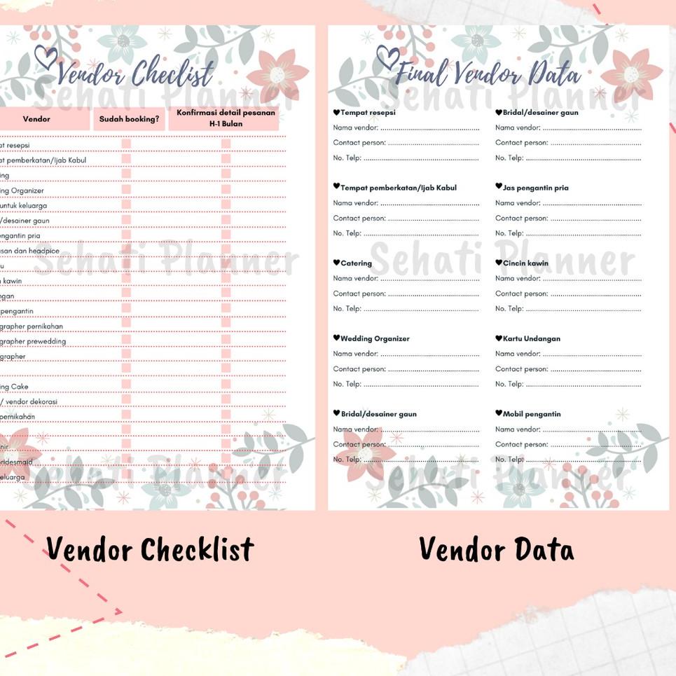 Terkini.. Wedding Planner / Kertas Binder Loose Leaf A5 & B5 / i Planner 08