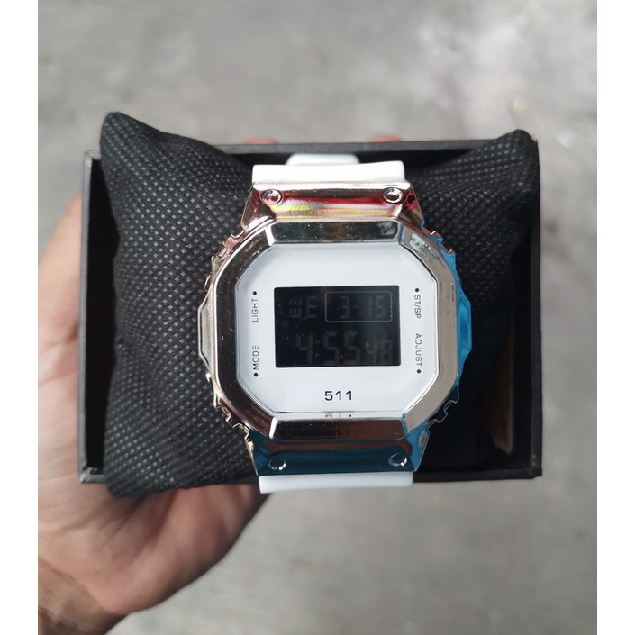 JAM TANGAN PRIA WATCH 511 KOTAK KARET DIGITAL RUBBER