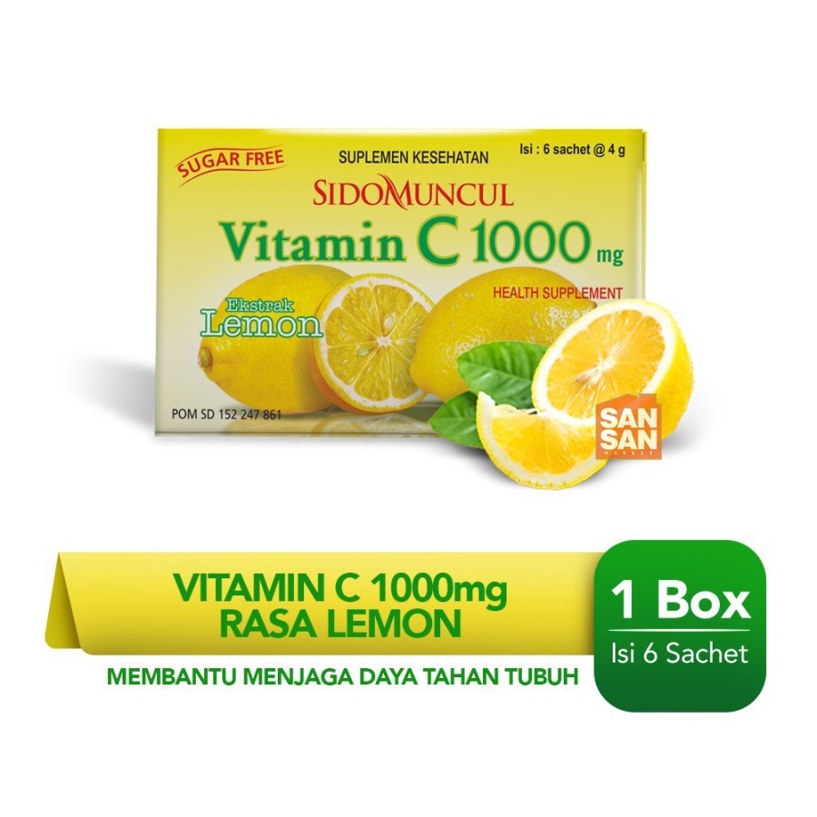 

Sido Muncul Vitamin C 1000 Serbuk Lemon 6's - Jaga Daya Tahan Tubuh