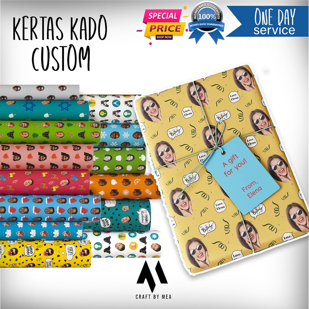 

Cetak Kertas Bungkus Kado Custom Wrapping Papper Custom