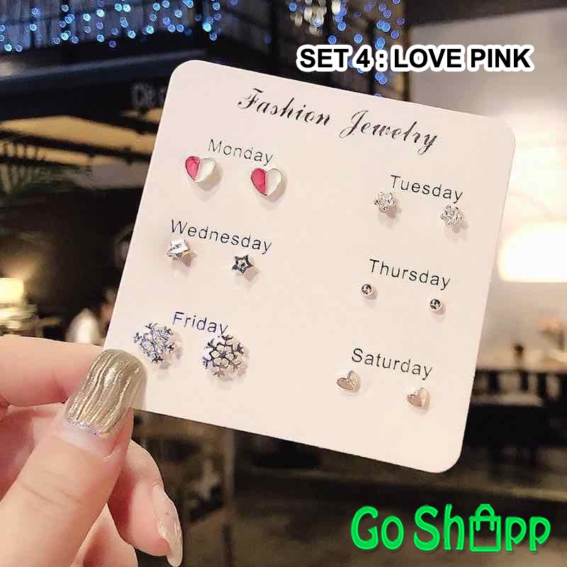 Anting Wanita Fashion Korea 1 Set - Anting Tusuk Earring Wanita Import Fashion Korea Terbaru [AT01]