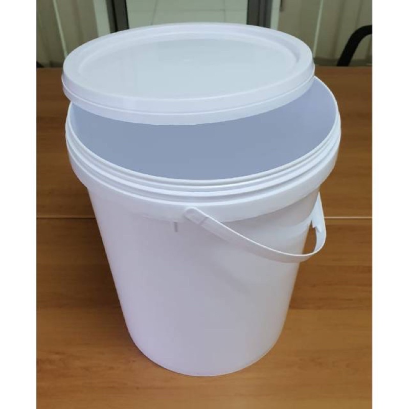 Jual Ember Anti Pecah Putih Polos 20 Liter Pail 20 Liter 25kg Include Tutup Indonesiashopee 0545