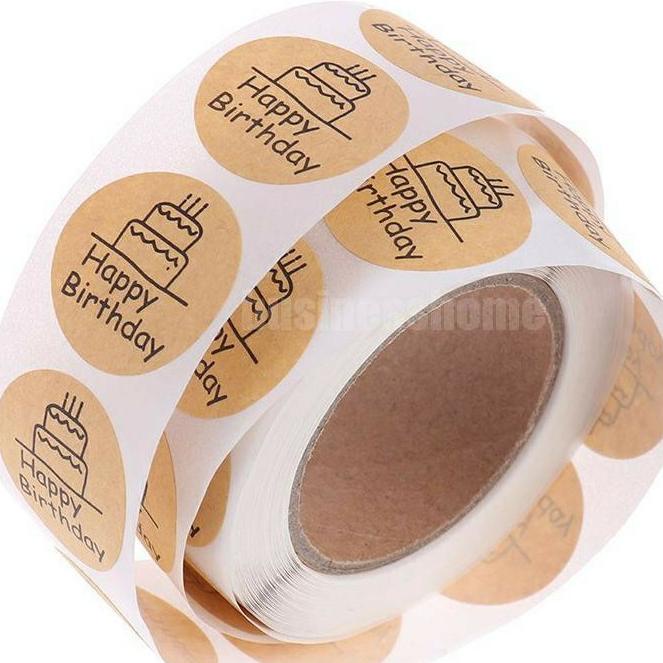 

Star 1 Roll Isi 500 Stiker Seal Label Tulisan Happy Birthday Unk Souvenir Limited