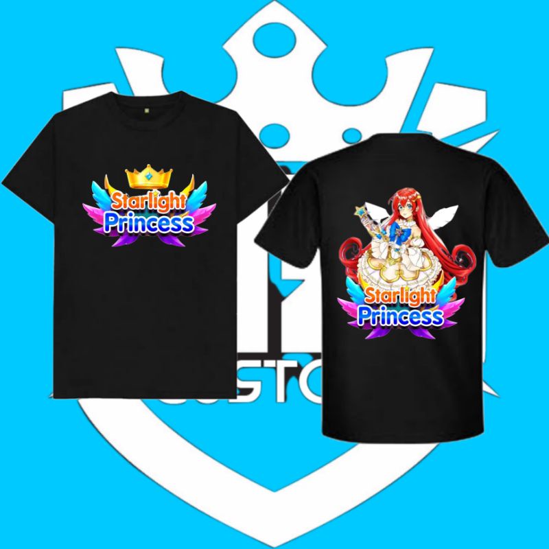 Kaos Pria/Wanita Tulisan Logo Pragmatic Play/Pragmatic Play Starlight Princes New Logo