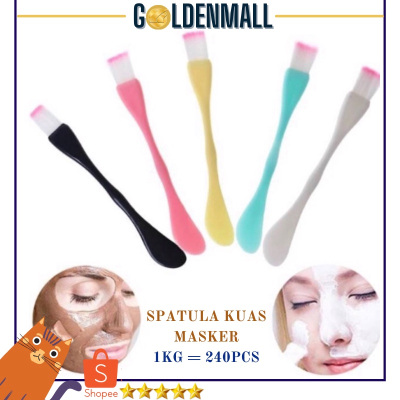 GM130 Spatula Kuas Masker 2in1 / Kuas dan Spatula Masker Wajah Brush Serbaguna