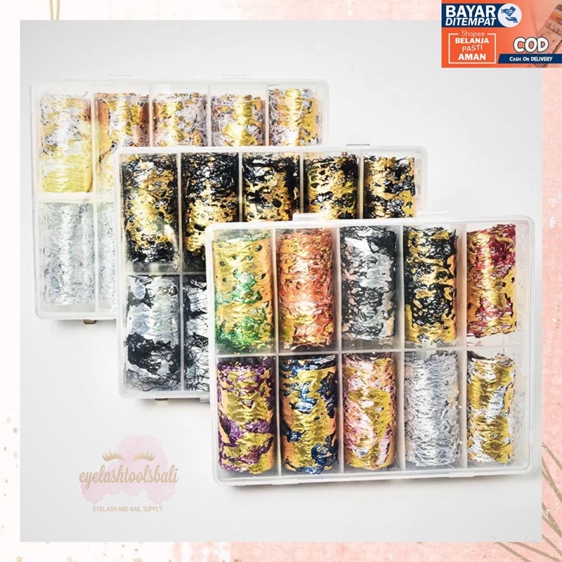 ACC FOIL LASER JARING HIASAN NAIL ART