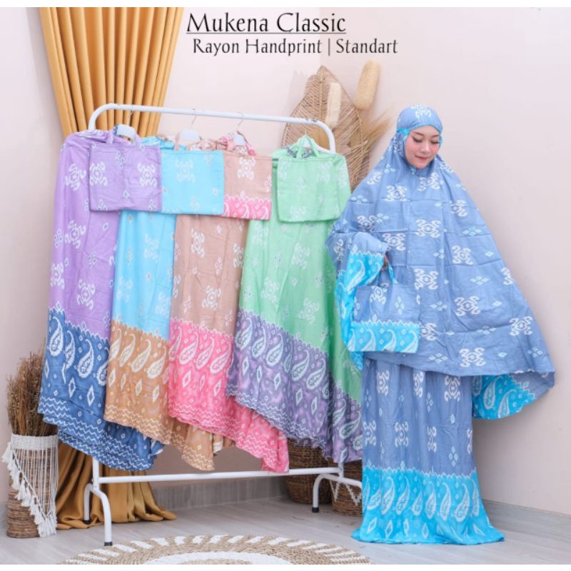 mukena classic standart rayon adem premuim dewasa ibu waena soft mukena bali mukena solo rempel kare