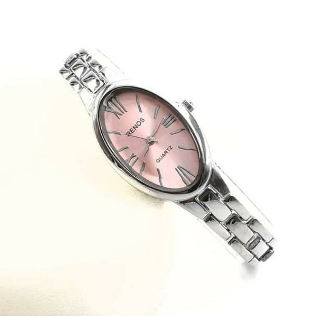 JAM TANGAN WANITA RENOS FASHION MODEL OVAL KACA BELIMBING