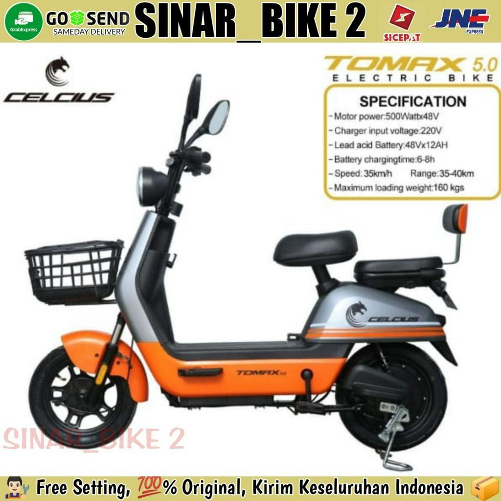 Sepeda Listrik CELCIUS TOMAX 5.0 NEW 500 &amp; FASTRON 500 Watt Electric E Bike