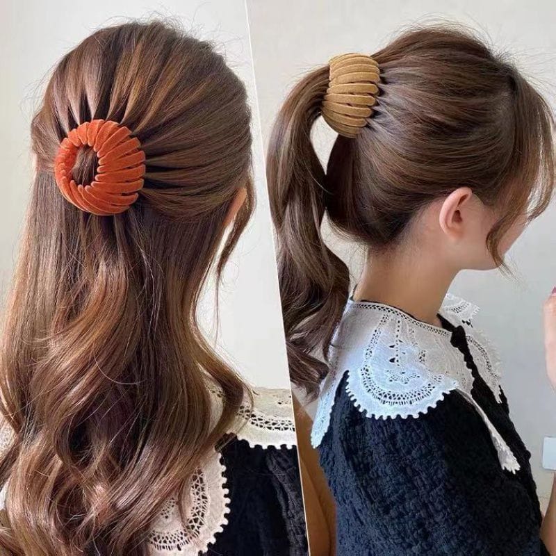 Jepit rambut korea fashion sarang burung beludru gampang pakai mode baru original import