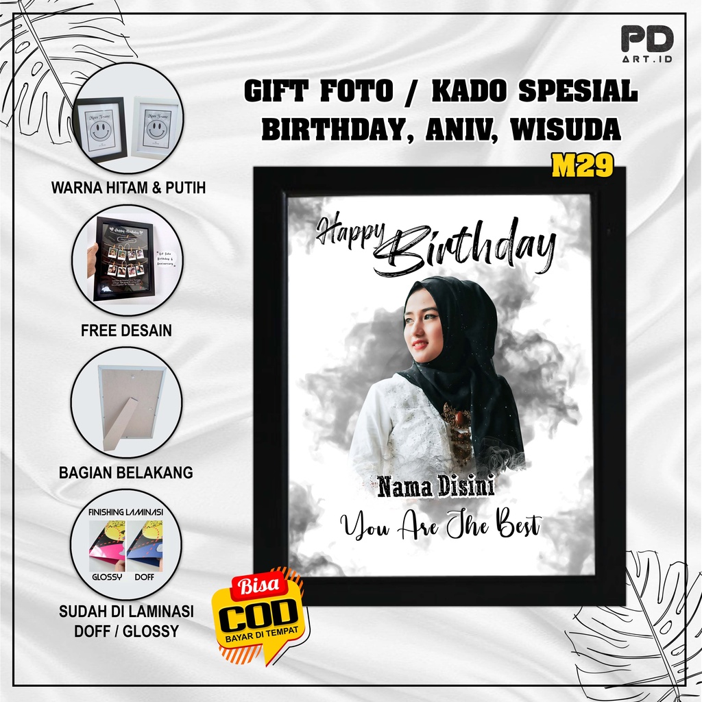 Gift Ultah Kado Wedding Anniversarry / Cetak Foto Custom 10R Plus Bingkai  FRAME 3D MINIMALIS  PIGURA CUSTOM  KADO UNIK CEWEK  HAPPY BIRTHDAY  HAPPY GRADUATION  HAPPY WEDDING  DESAIN BEBAS SESUAI KEINGINAN KAMU