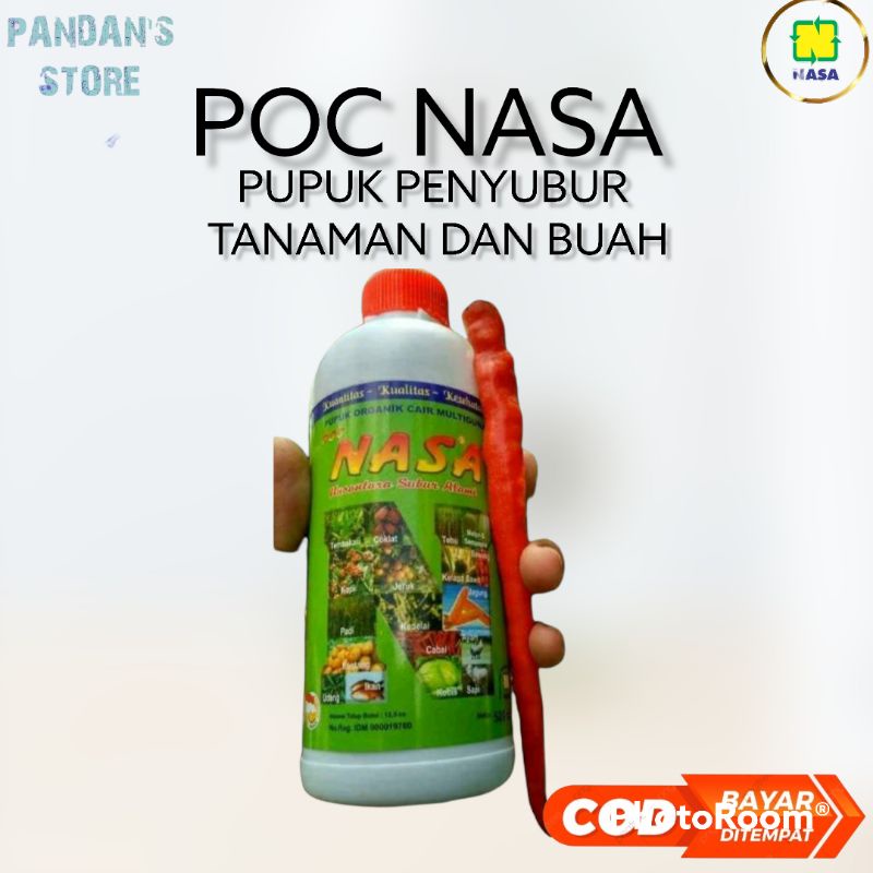 PUPUK ORGANIK POC NASA//POC NASA 500cc//PUPUK PENYUBUR TANAMAN DAN BUAH POC NASA