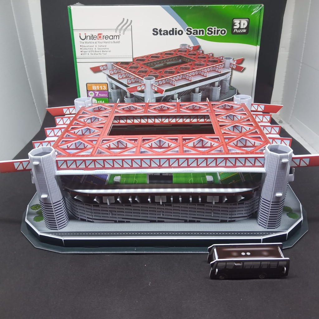 DIECAST STADION MINIATUR STADION SEPAK BOLA SAN SIRO MINIATUR LAPANGAN