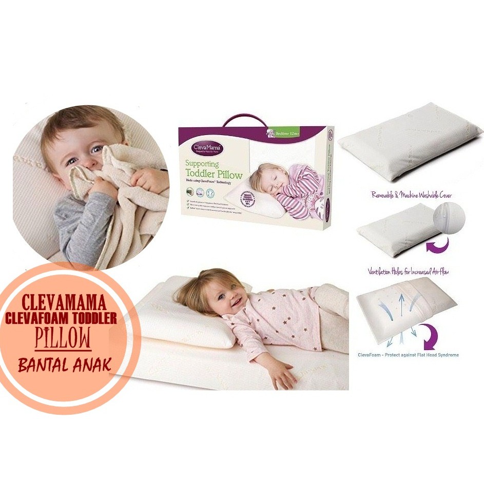 Bantal Anak ClevaMama Supporting Toddler Pillow 12M+