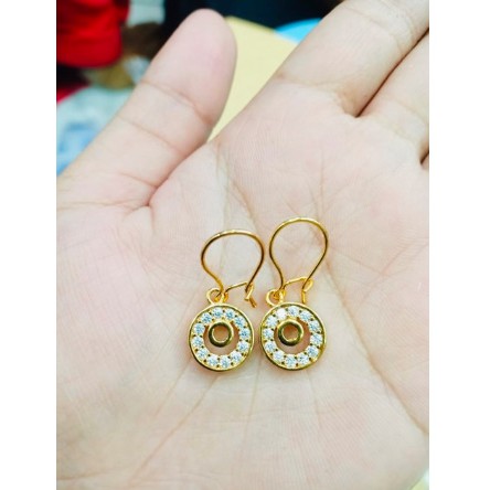 Anting wanita lapis emas // anting permata // anting replika emas berlian // perhiasan