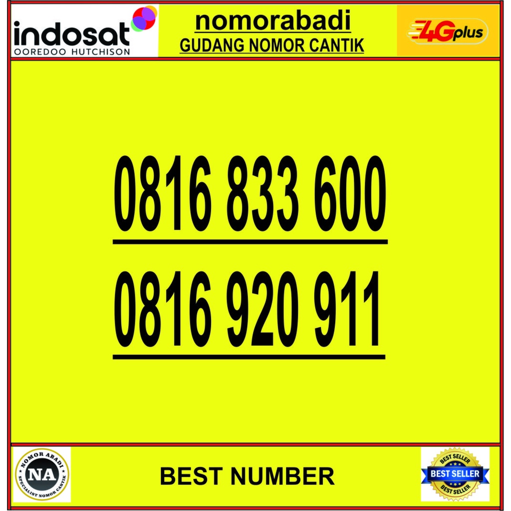 NOMOR CANTIK INDOSAT 4G 10DIGIT H3300