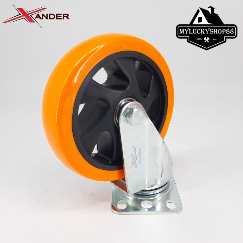 Xander Roda PU Hidup 5 Inch 125 mm Roda Etalase Troli Trolley Trolly