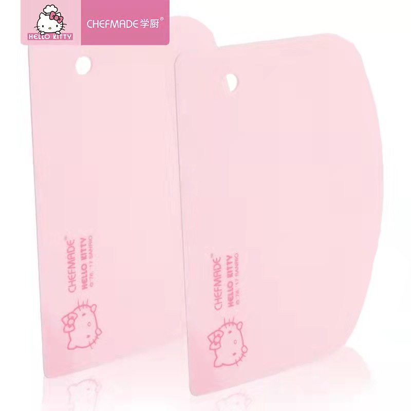 Hello Kitty Chefmade KT7005 Dough Cutter Scraper Plastic Pisau Pemotong Adonan Roti Plastik Warna Pink