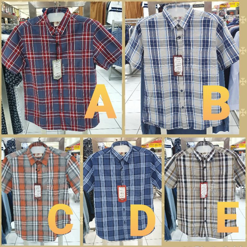 Kemeja / Hem GABRIELLE Casual Reguler Fit  motif kotak ORIGINAL 100%/modern