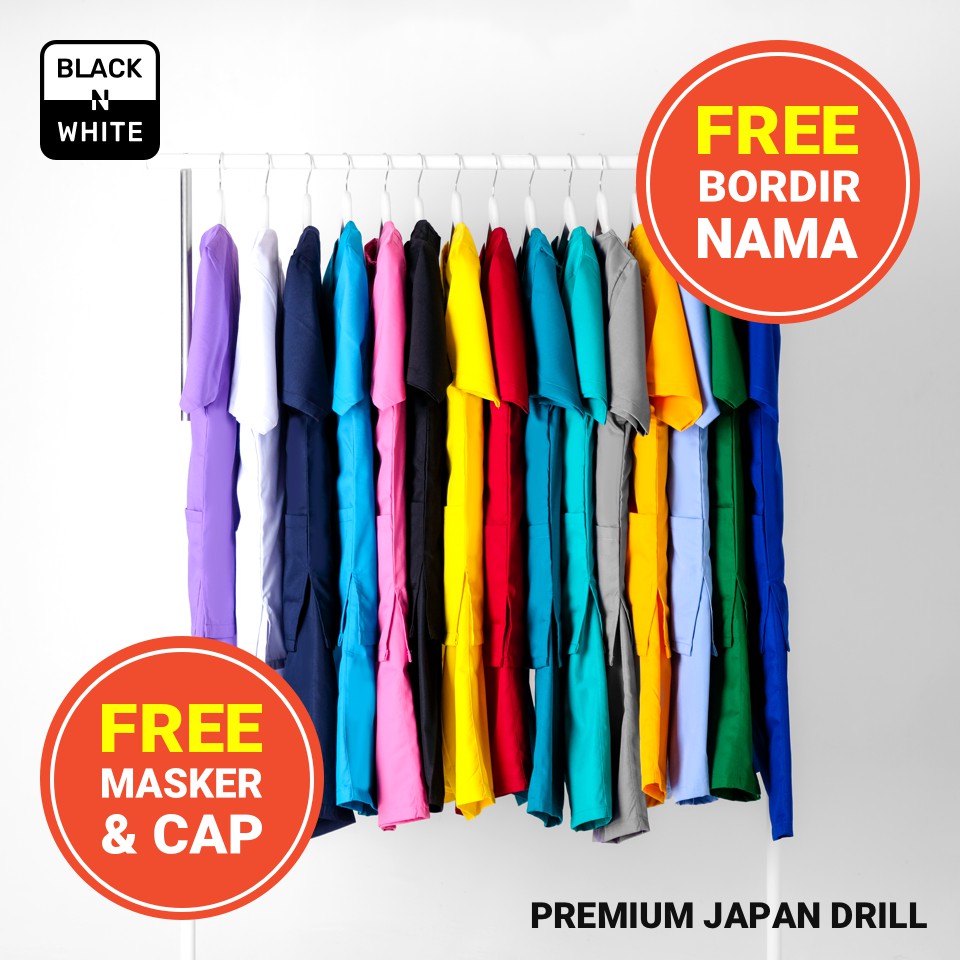 Baju OKA / Baju Jaga / Baju Perawat / Baju Ok / Premium Japan Drill