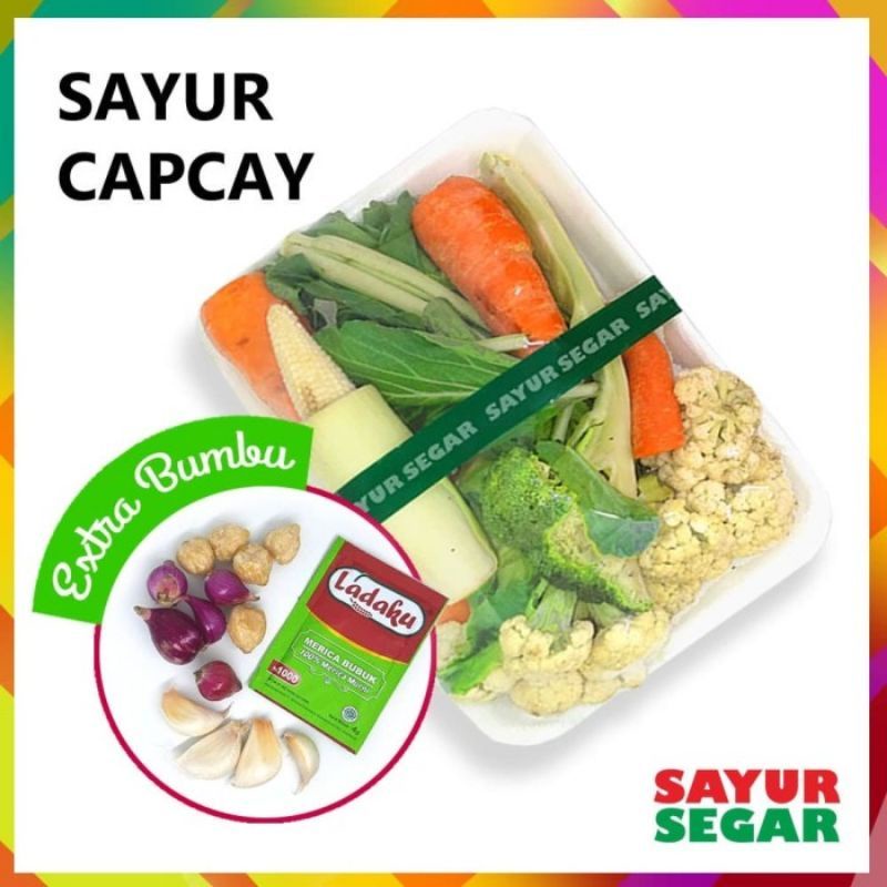 

+_ 1 kg paket sayur capcay lengkap extra bumbu siap masak