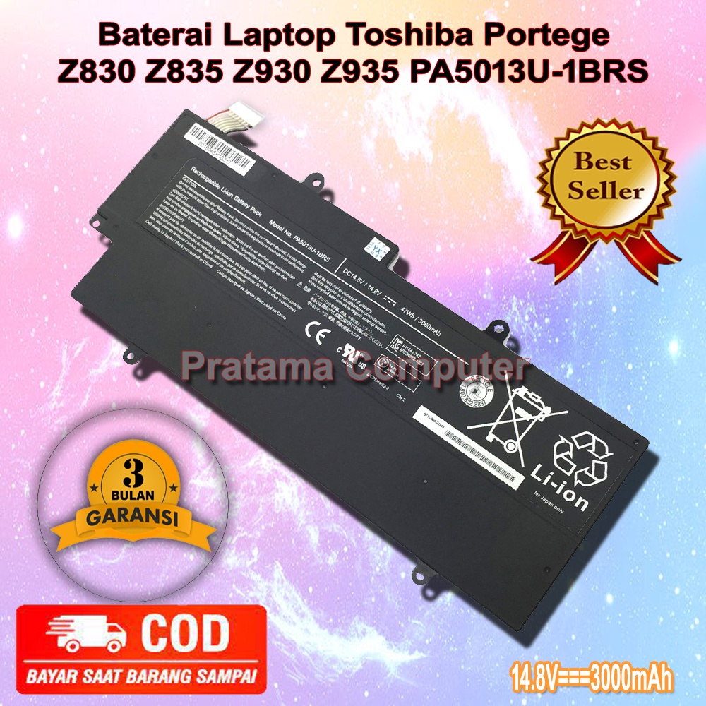 Baterai Laptop Toshiba Portege Z830 Z835 Z930 Z935 PA5013U-1BRS Replacement