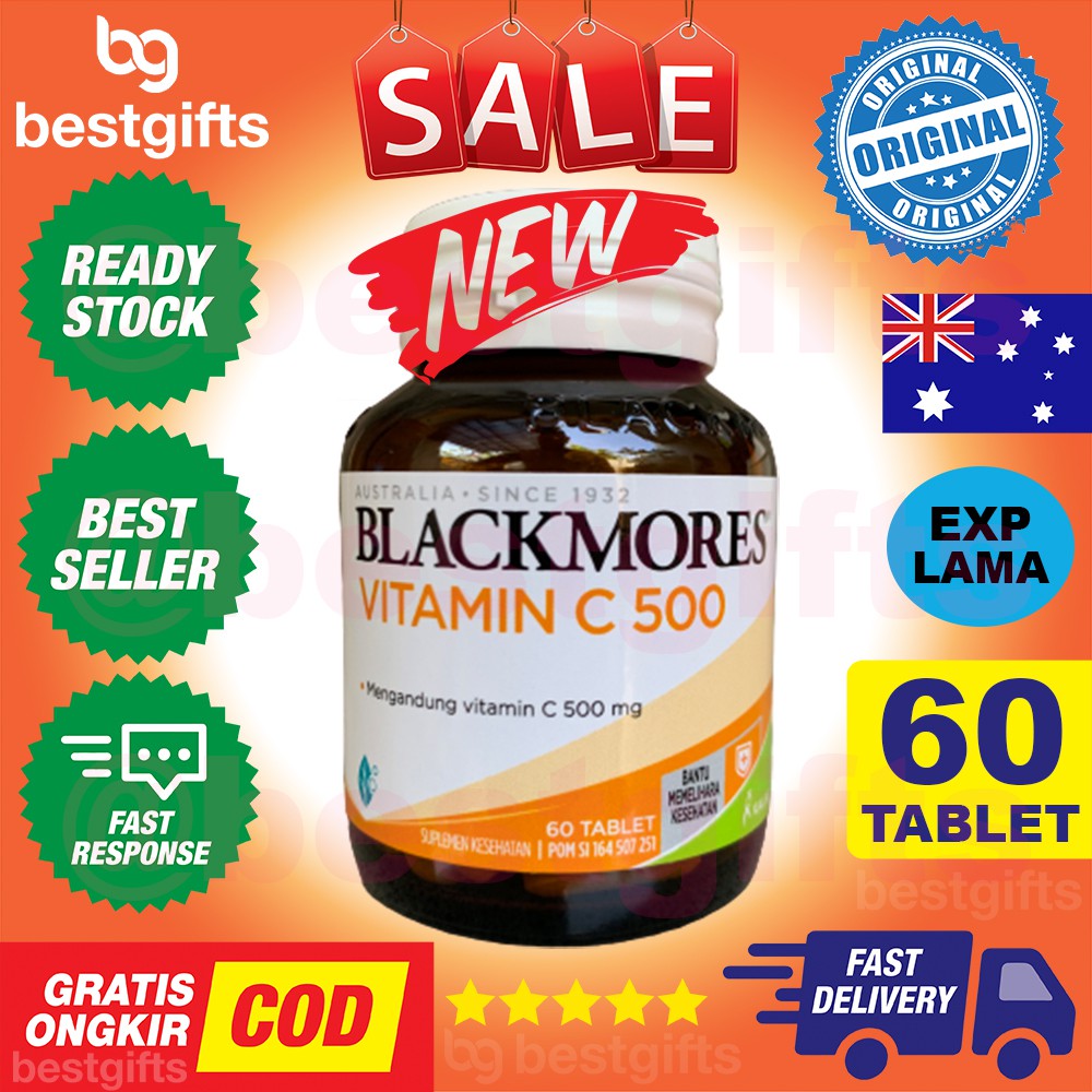 BLACKMORES VITAMIN C 500 MG VIT C 500MG ANTIOKSIDAN KEKEBALAN DAYA TAHAN TUBUH FLU PILEK 60 TABLET